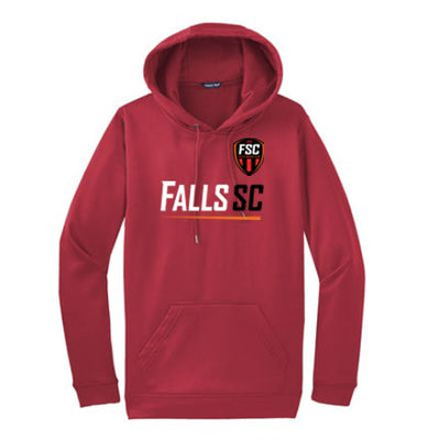 Falls SC Sport-Wick Fleece Hooded Pullover (Red)