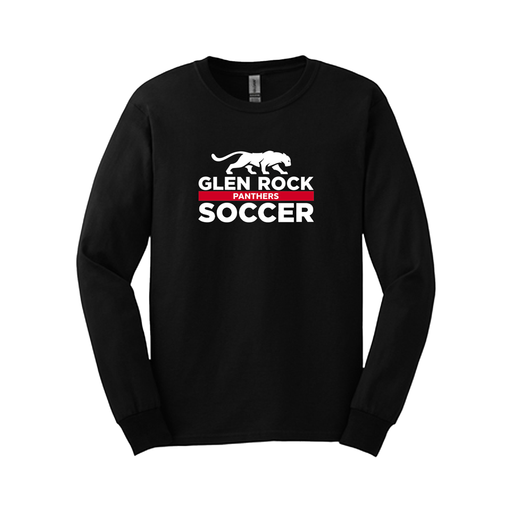 Glen Rock HS Boy's Soccer Gildan Ultra Cotton LS Tee (Black)