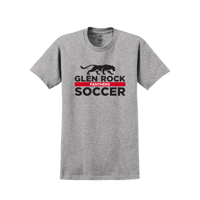 Glen Rock HS Boy's Soccer Gildan Ultra Cotton SS Tee (Grey)
