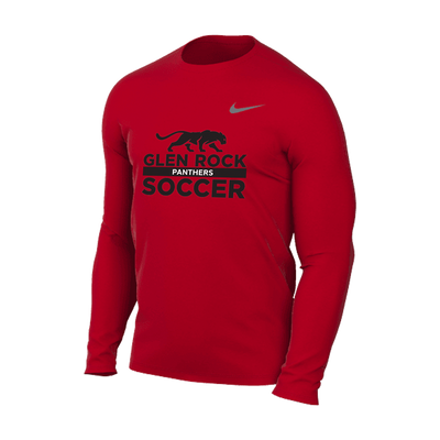 Glen Rock HS Boy's Soccer Nike LS Legend Tee (Red)