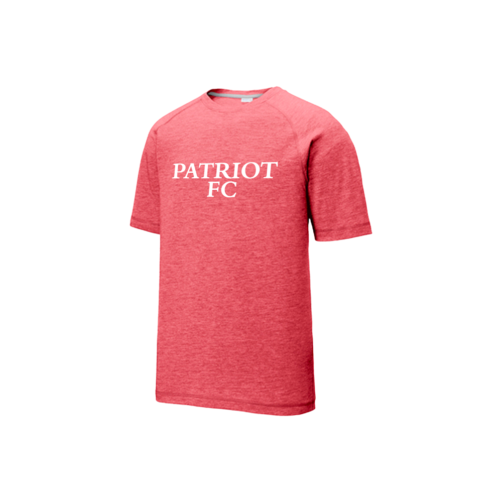 Patriot FC Men's Sport-Tek Tri-Blend Wicking Raglan Tee (True Red Heather)