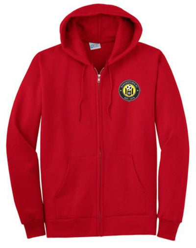 Bordentown Port & Company Core Fleece Full-Zip Sweatshirt (Red)
